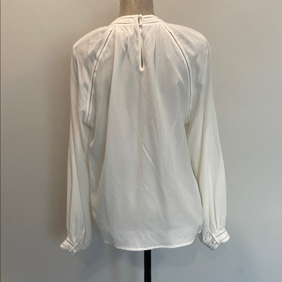 Sézane Utopie Silk Blouse Cream Ecru Long Sleeve EU 40 US 8 - Picture 12 of 16